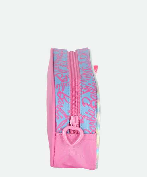 Estojo Escolar Infantil Barbie Rosa