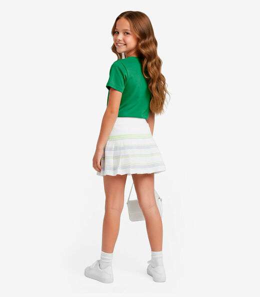 Blusa Básica Infantil Manga Curta Lisa Soletex Verde