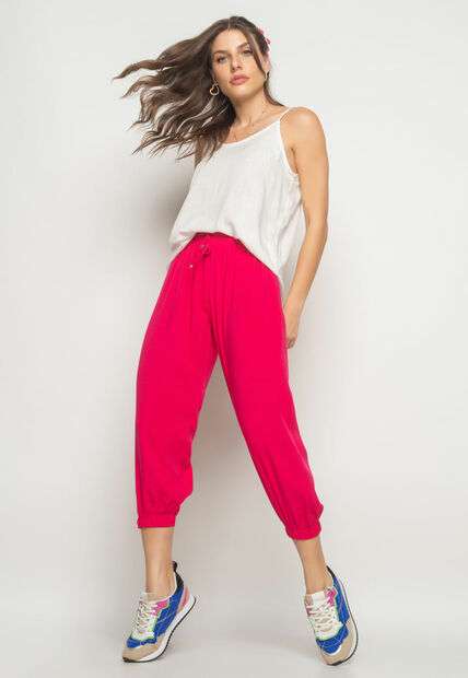 Image_Calça Jogger Viscolinho Rosa Salvatore Fashion