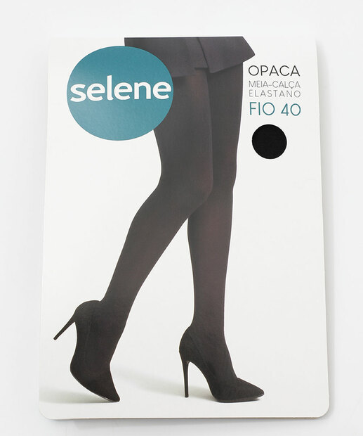 Meia Calça Feminina Fio 40 Selene Preto