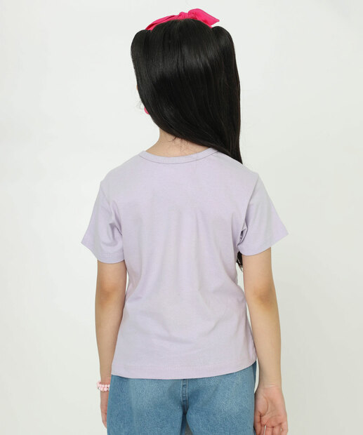 Blusa Infantil Minnie E Margarida Tam 4 a 10 Lilás