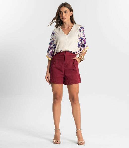 Blusa Feminina Com Manga Ampla Endless Bege