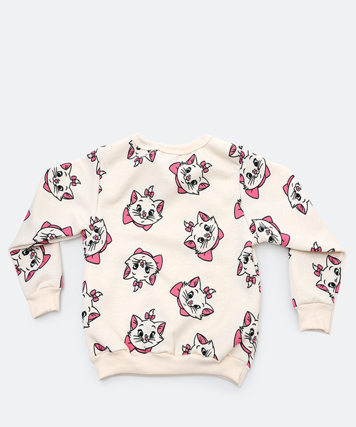 Conjunto Moletinho Infantil Hello Kitty Tam 1 a 3 Off White