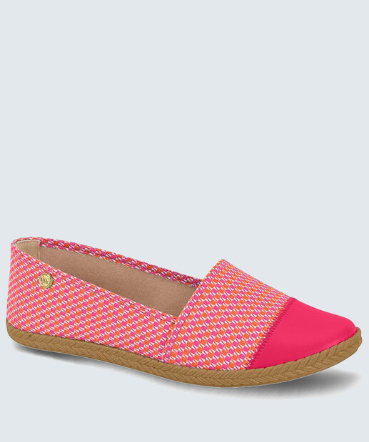 Sapatilha Feminina Slipper Bico Redondo Estampada Moleca