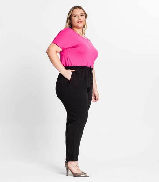 Blusa Feminina Plus Size Ribana Secret Glam Rosa