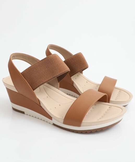 Sandália Feminina Plataforma Modare Caramelo