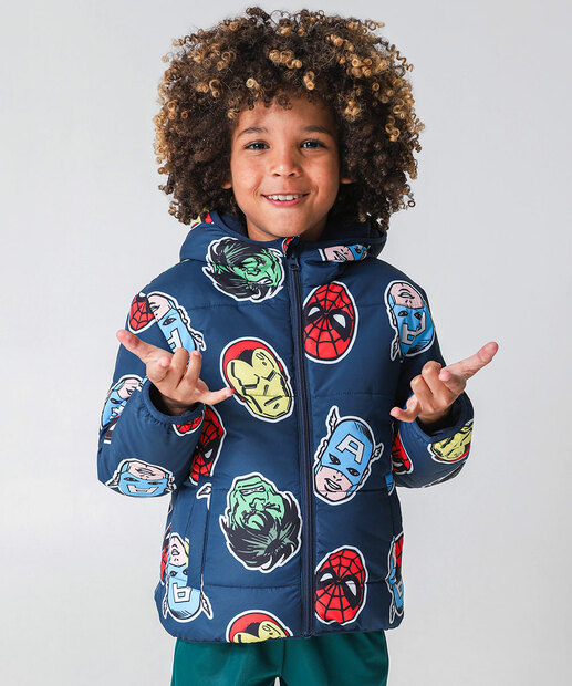 Image_Jaqueta Infantil Puffer Super Heróis Marvel Tam 4 a 10 Azul