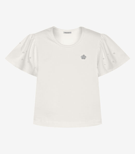 Blusa Infantil Feminina Cotton Leve Trick Nick Bege