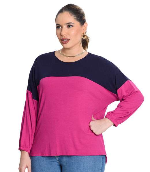 Image_Blusa Manga Longa Plus Size Feminina Secret Glam Rosa