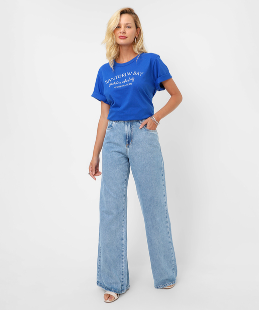 Image_Calça Feminina Wide Leg Jeans Sawary Azul