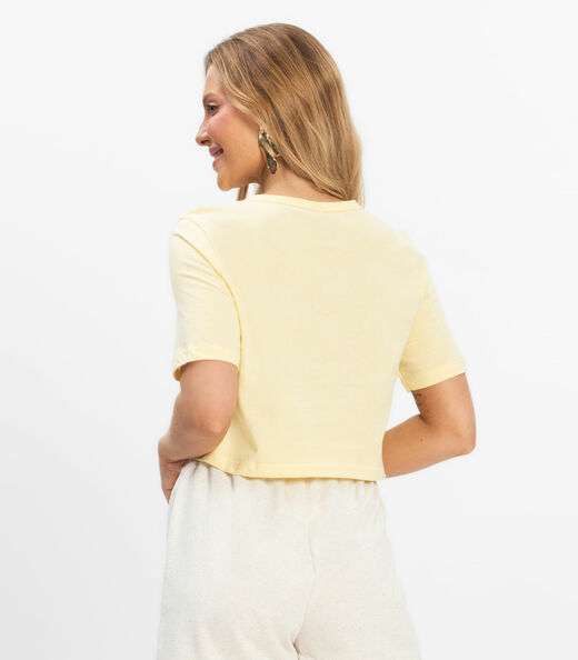 Blusa Cropped Lisa Select Amarelo