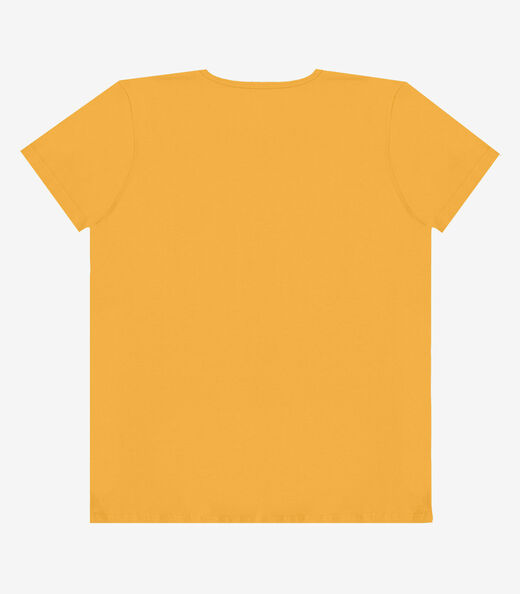Blusa Feminina Manga Curta Estampada Select Amarelo