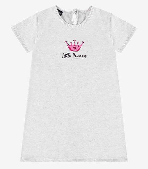 Vestido Infantil em Moletinho Maquenetado Select Bege