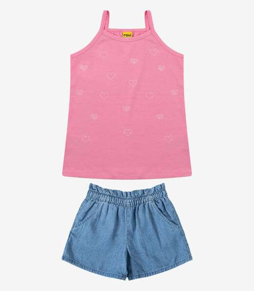 Image_Conjunto Regata com Shorts Menina Rovi Kids Rosa
