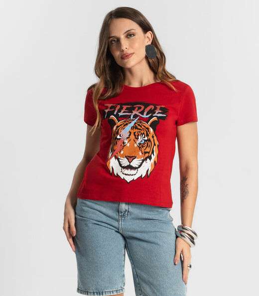 Image_Blusa T-Shirt Feminina Estampada Select Vermelho