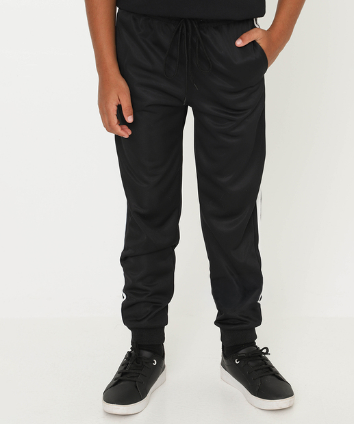 Calça Infantil Jogger Helanca Marisa Tam 4 a 10 Preto