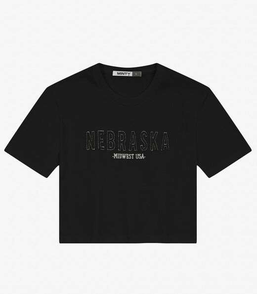 Image_T- Shirt Juvenil em Meia Malha Minty Preto