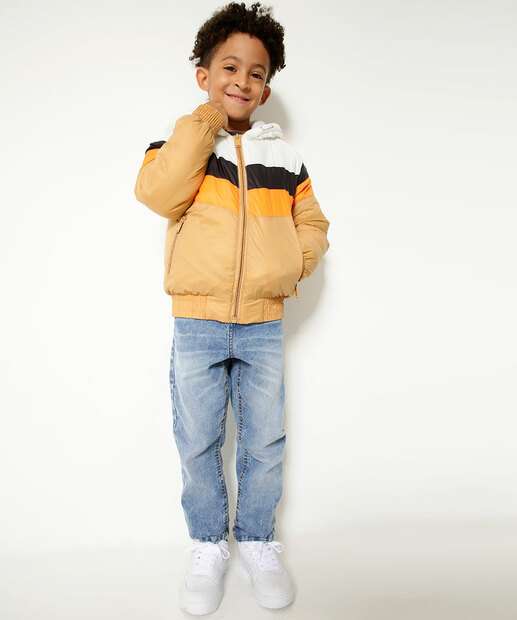 Casaco Infantil Puffer Recortes MR Tam 04 a 10