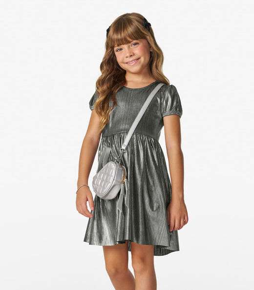 Image_Vestido em Malha Plissada Shiny Trick Nick Cinza