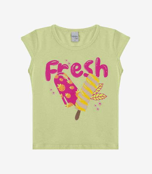 Blusa Infantil Menina Infinita Cor Amarelo