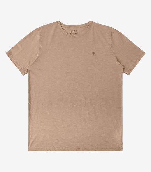 Camiseta Masculina Meia Malha Diametro Marrom