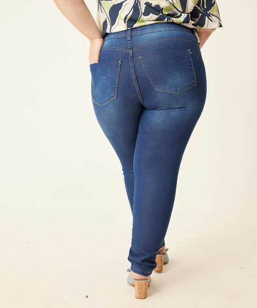 Calça Plus Size Feminina Skinny Ecxo Jeans 
