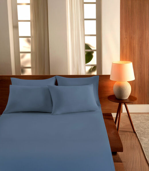 Image_Jogo De Cama Queen Malha 3 Peças Liso Vivaldi Azul