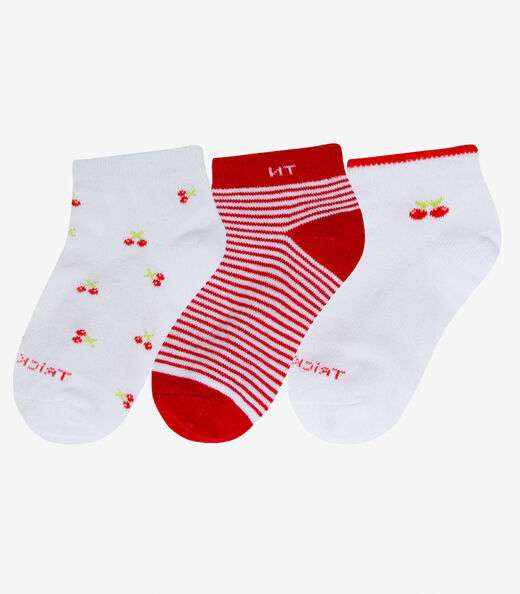 Image_Kit 3 Pares De Meia Cano Curto Infantil Trick Nick Vermelho