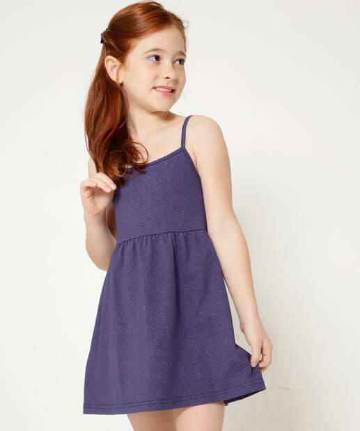 Vestido Infantil Alças Finas Tam 4 a 10
