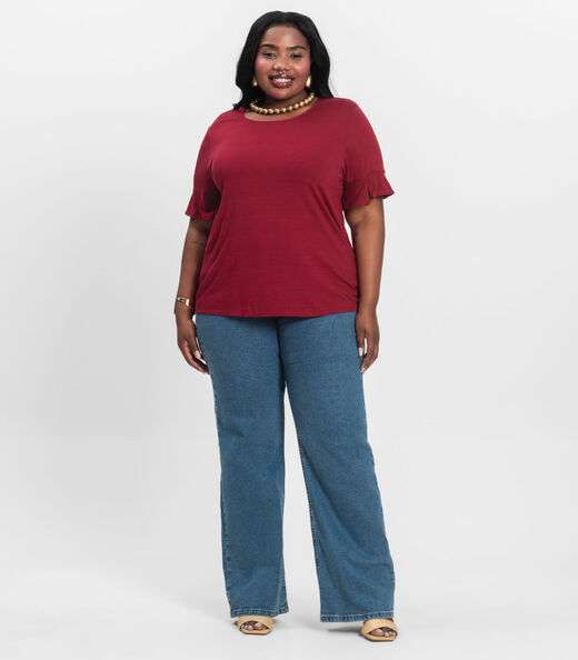 Blusa Plus Size Infinita Cor Rovitex Vermelho