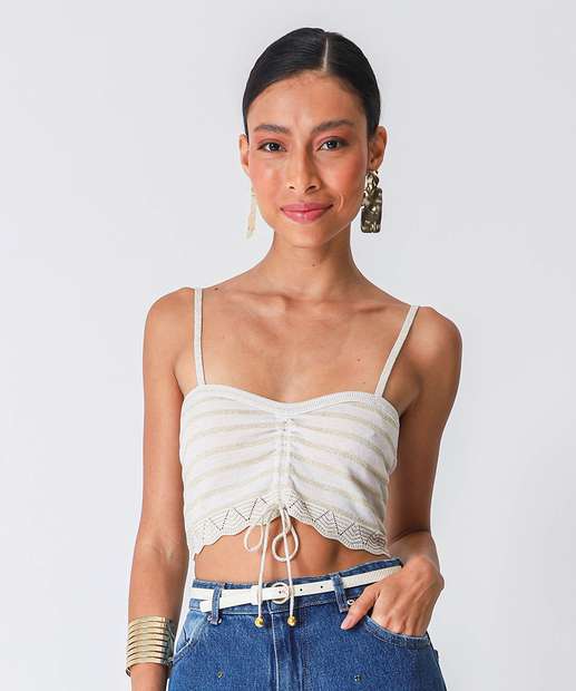 Image_Top Cropped Feminino Lurex Marisa Bege 