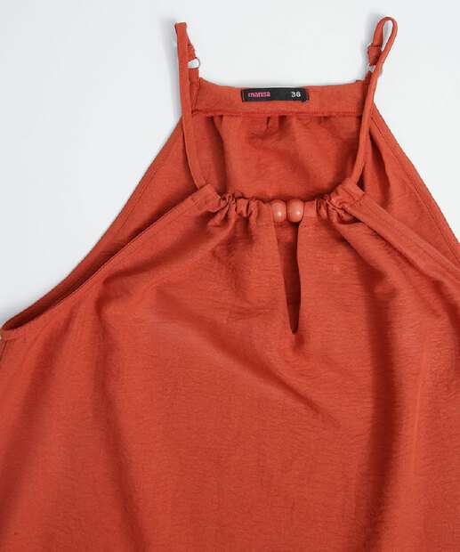 Blusa Regata Feminina Halter Neck Alças Finas Marisa 