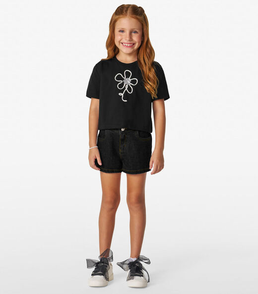 Conjunto Infantil Blusa Com Shorts Trick Nick Preto