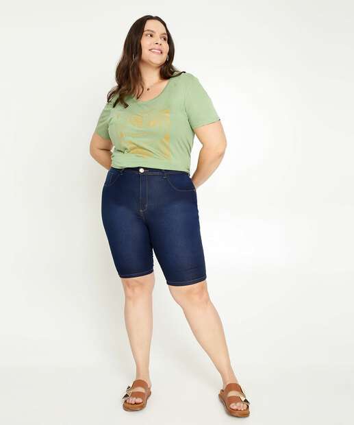 Blusa Plus Size Feminina Estampa Frontal Marisa
