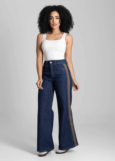 Calça Jeans Sawary Wide Leg Petit - 282680