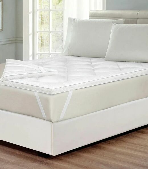 Image_Pillow Top Super Volumoso Casal Lar e Lazer Branco