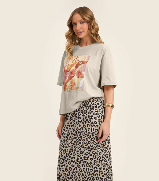 Image_Camiseta Feminina em Meia Malha Rovitex Bege