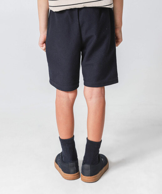 Bermuda Infantil Moletinho Textura Marisa Tam 4 a 10 Preto