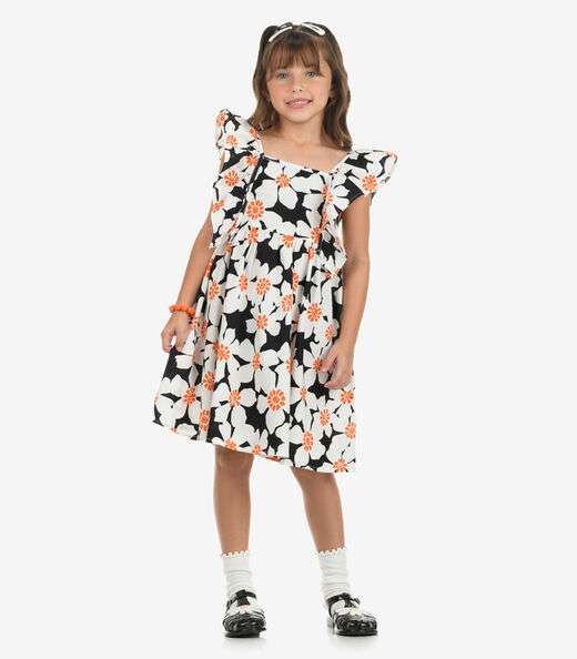 Vestido Feminino Popeline Rovi Kids Preto