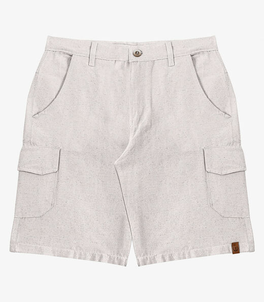 Bermuda Masculina Sarja Com Bolsos Cargo  Shift Cinza