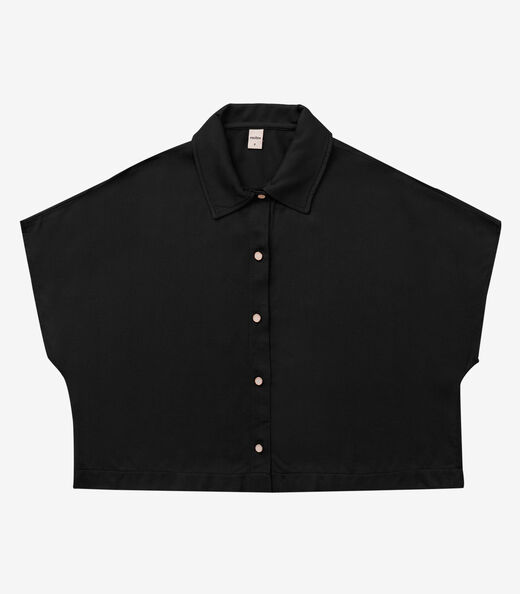 Camisa Feminina Botão de Viscose Rovitex Preto