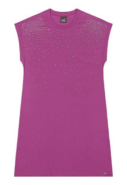 Vestido Juvenil com Strass Gloss