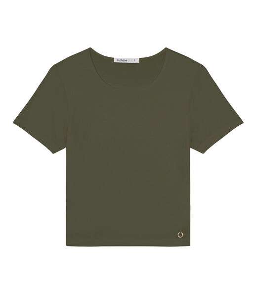 Blusa De Viscotorcion Básica Feminina Endless Verde
