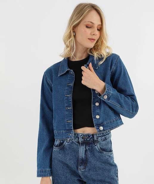 Image_Jaqueta Feminina Jeans Sem Bolso Sawary Azul
