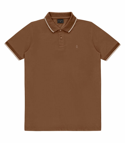 Camisa Polo Masculina Diametro Marrom