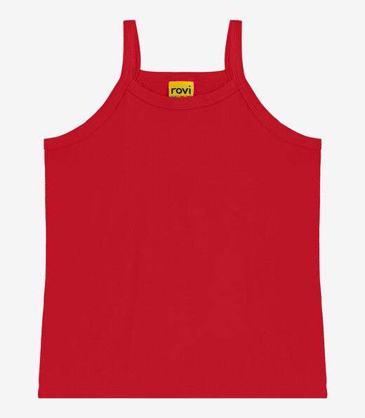 Regata De Alça Infantil Feminina Rovi Kids Vermelho