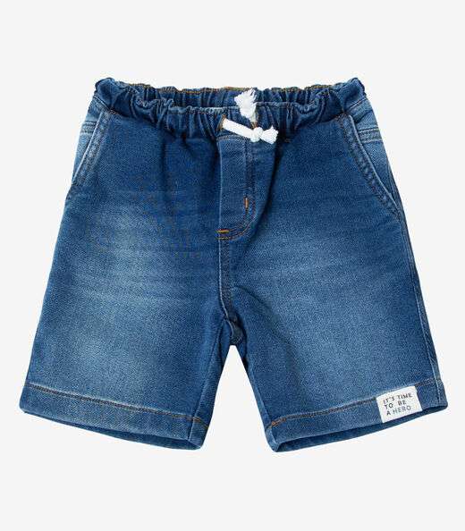 Bermuda Infantil Jeans Trick Nick Azul