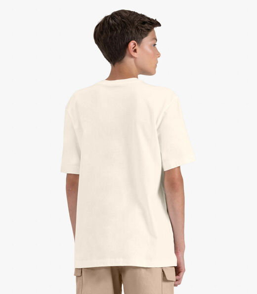 Camiseta Juvenil Masculina em Meia Malha Minty Bege
