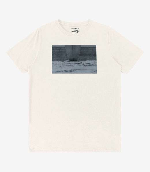 Camiseta Masculina Meia Malha Diametro Bege