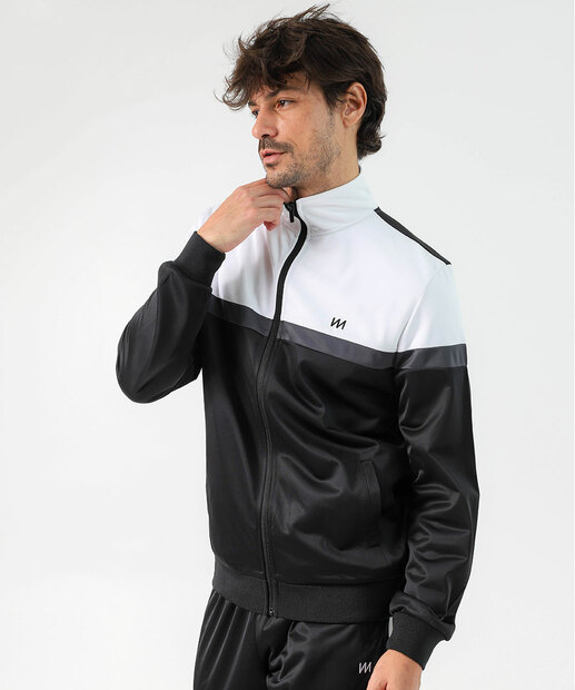 Image_Jaqueta Masculina Esportiva Preta e Branca Marisa